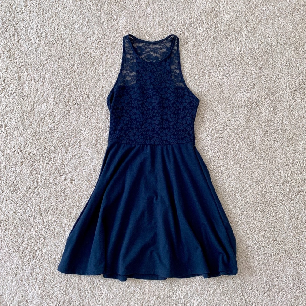hollister navy blue dress